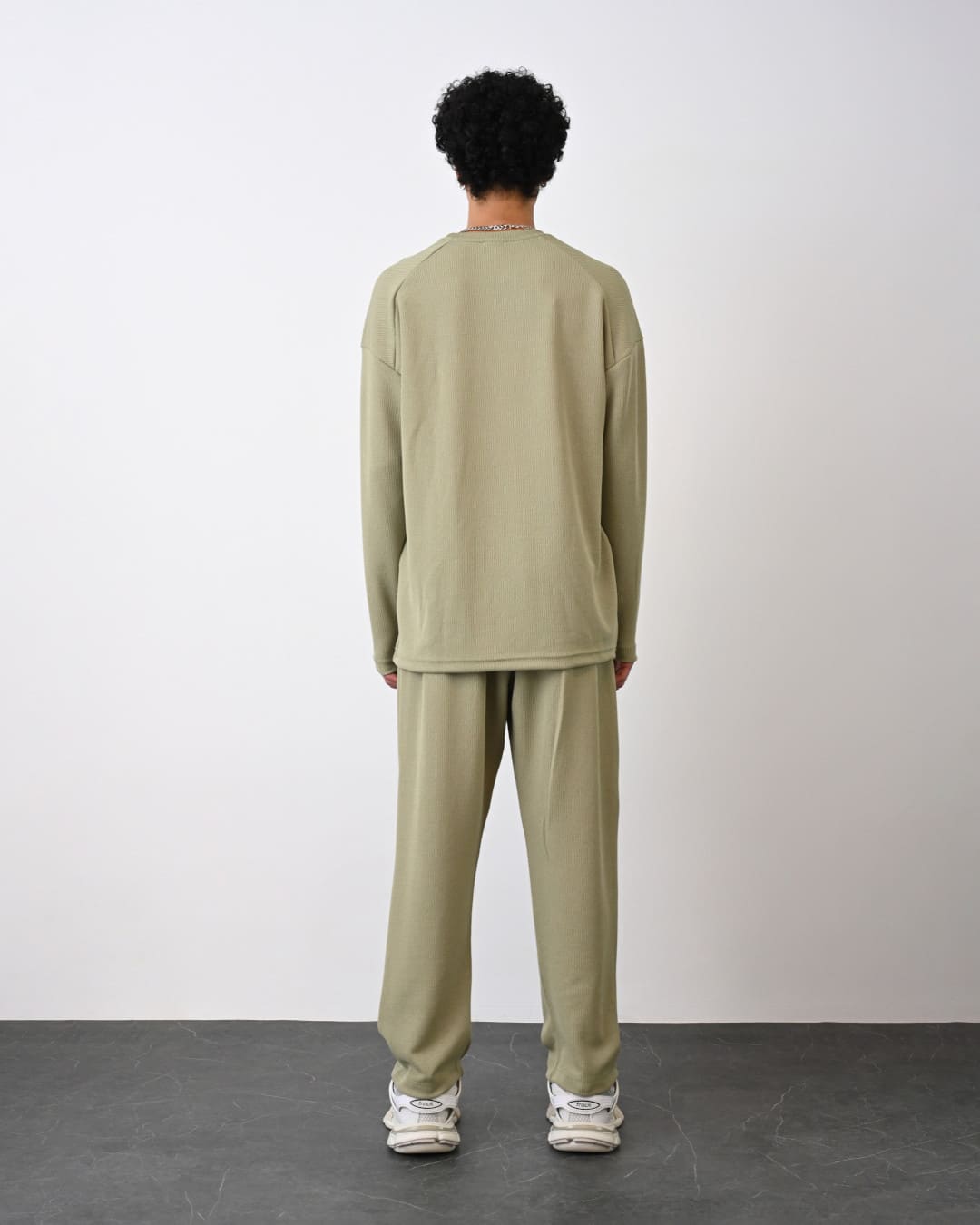 Oversize Langarmshirt - Kaki