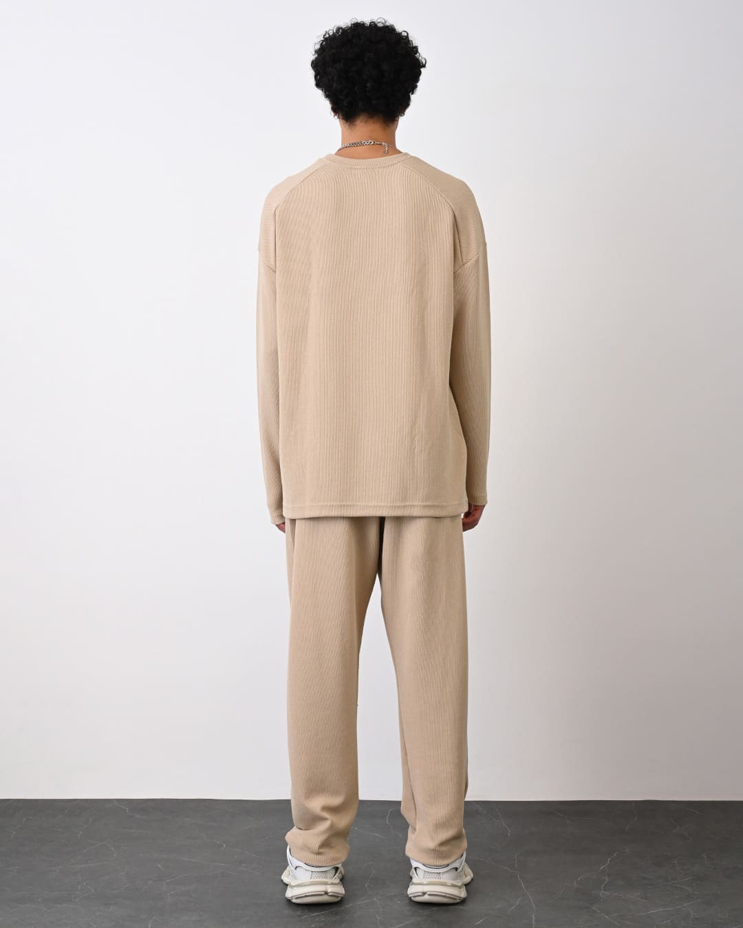 Oversize Langarmshirt - Beige