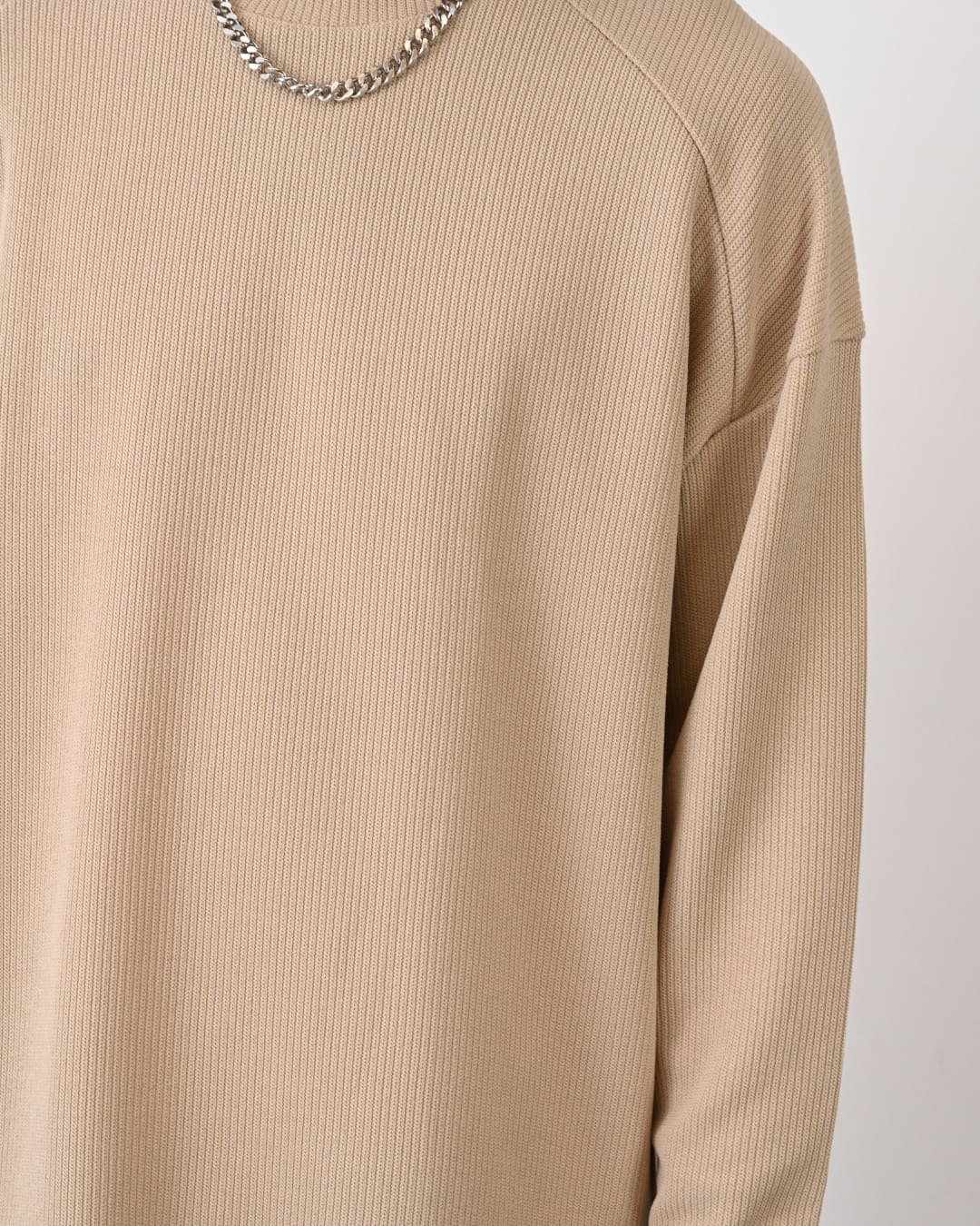 Oversize Langarmshirt - Beige