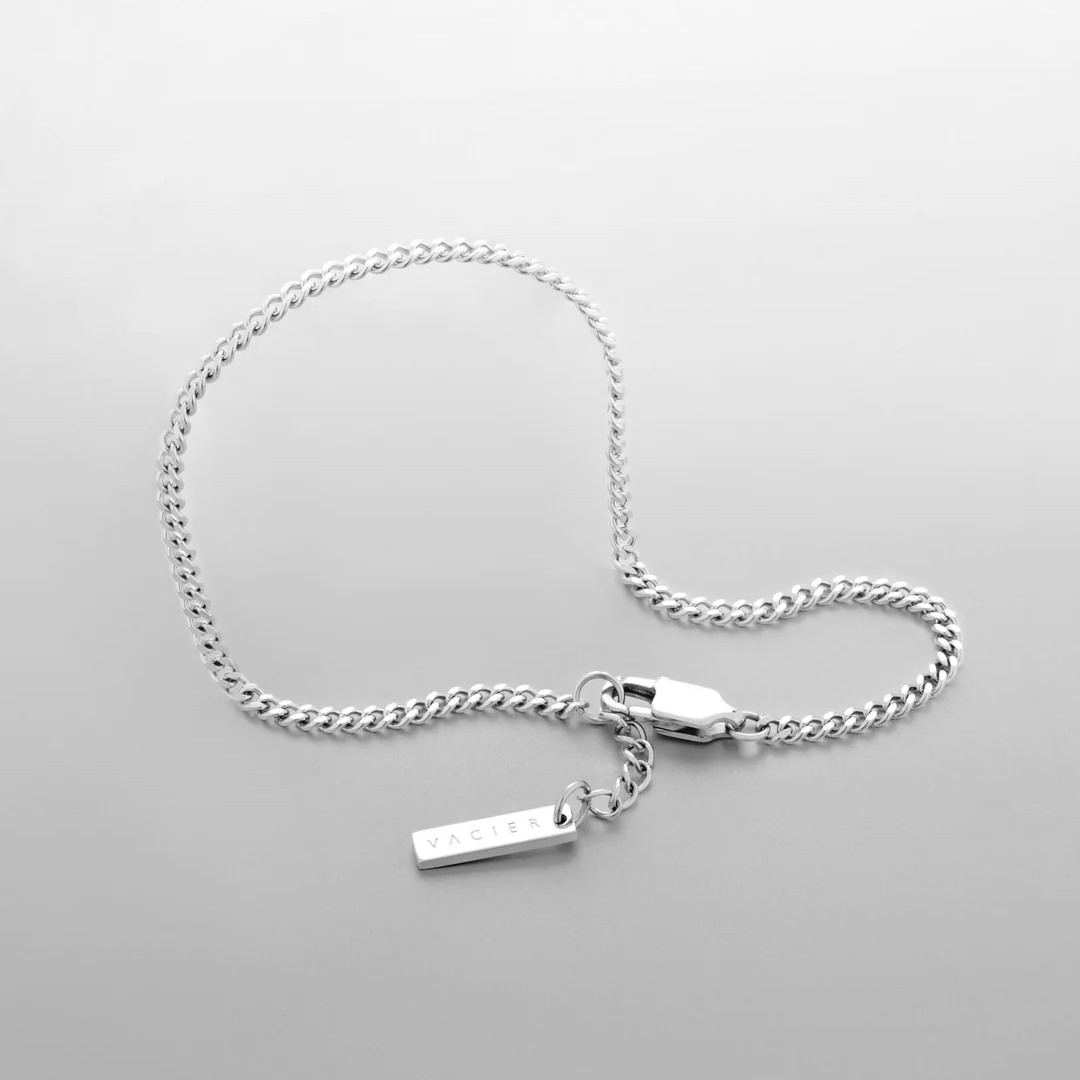 Panzerkette-Armband - Silber