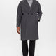 Mantel mit zweireihigen Knöpfen Oversize - Grau