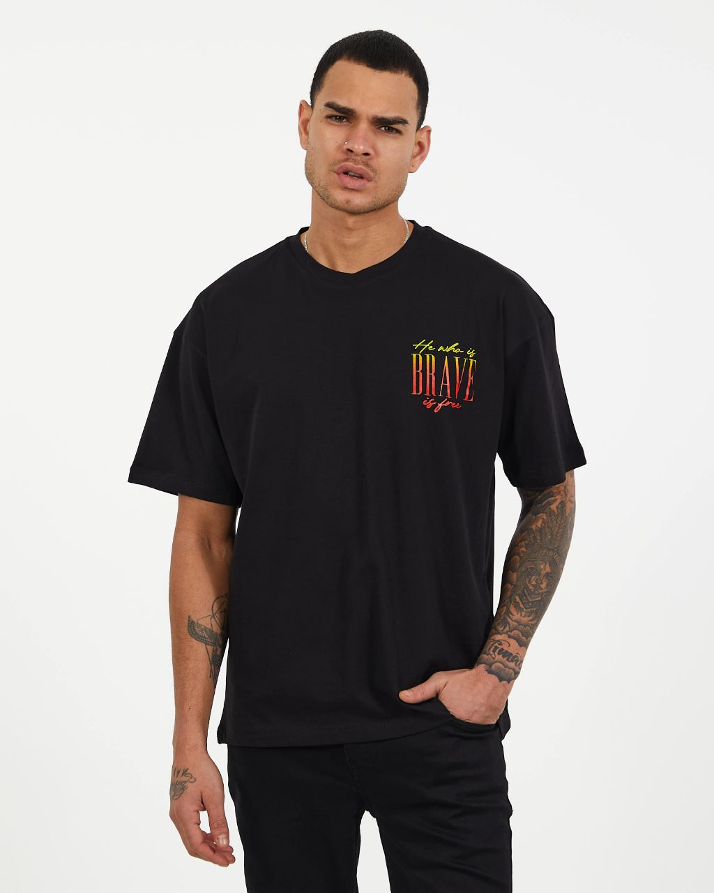 Oversize T-Shirt POSSIBLE - Schwarz