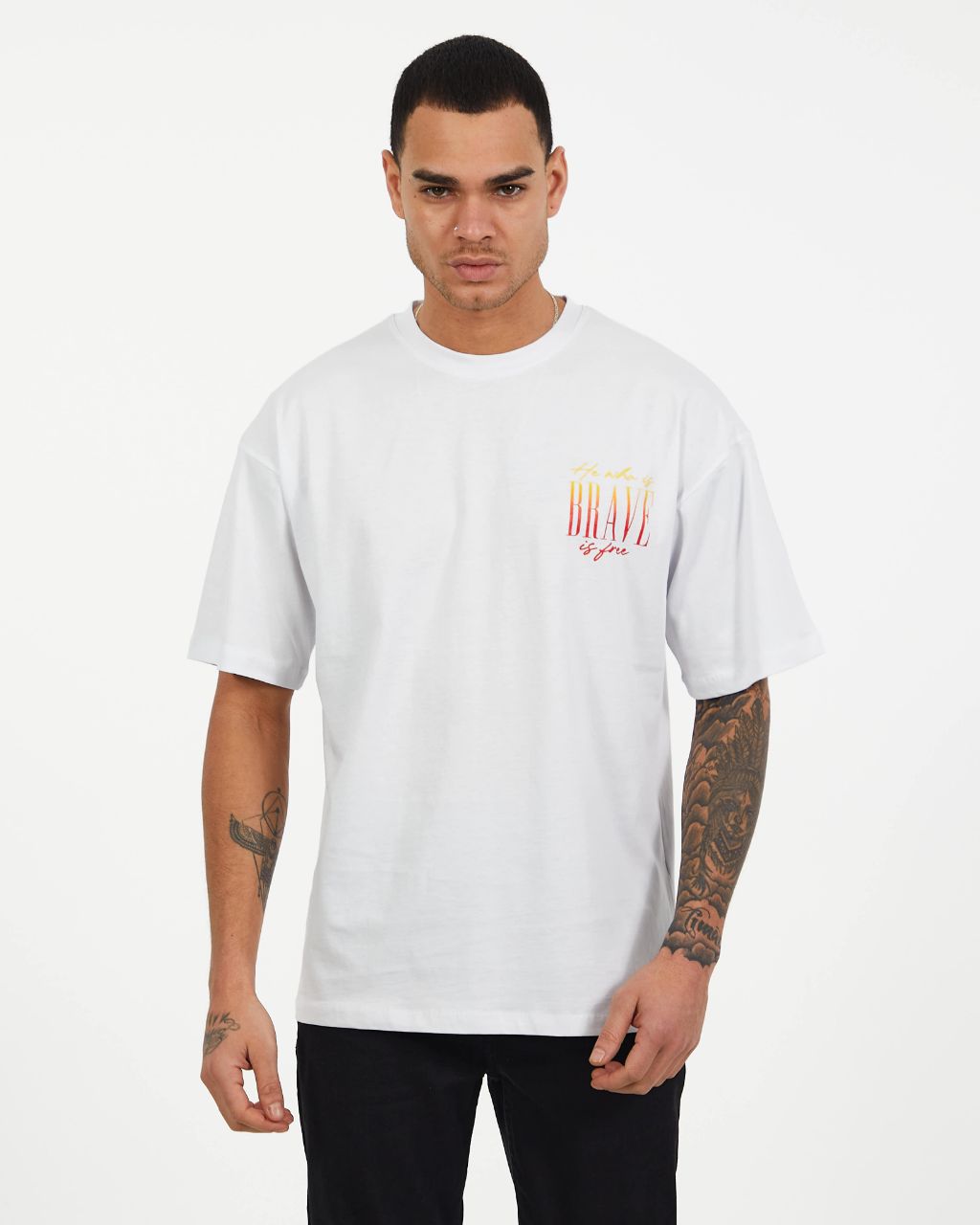 Oversize T-Shirt POSSIBLE - Weiß