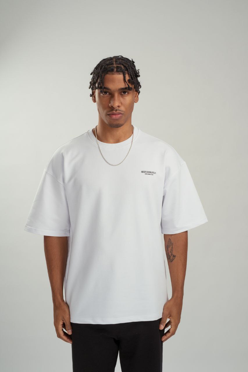 Oversize T-Shirt ABSOFUCKINLUTELY - Weiß