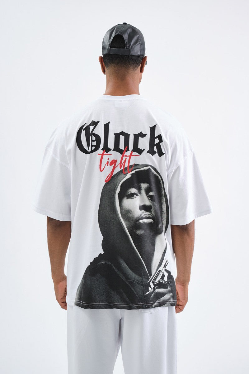 Oversize T-Shirt TUPAC - Weiß