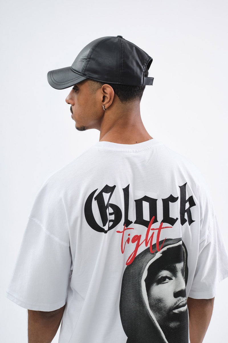 Oversize T-Shirt TUPAC - Weiß